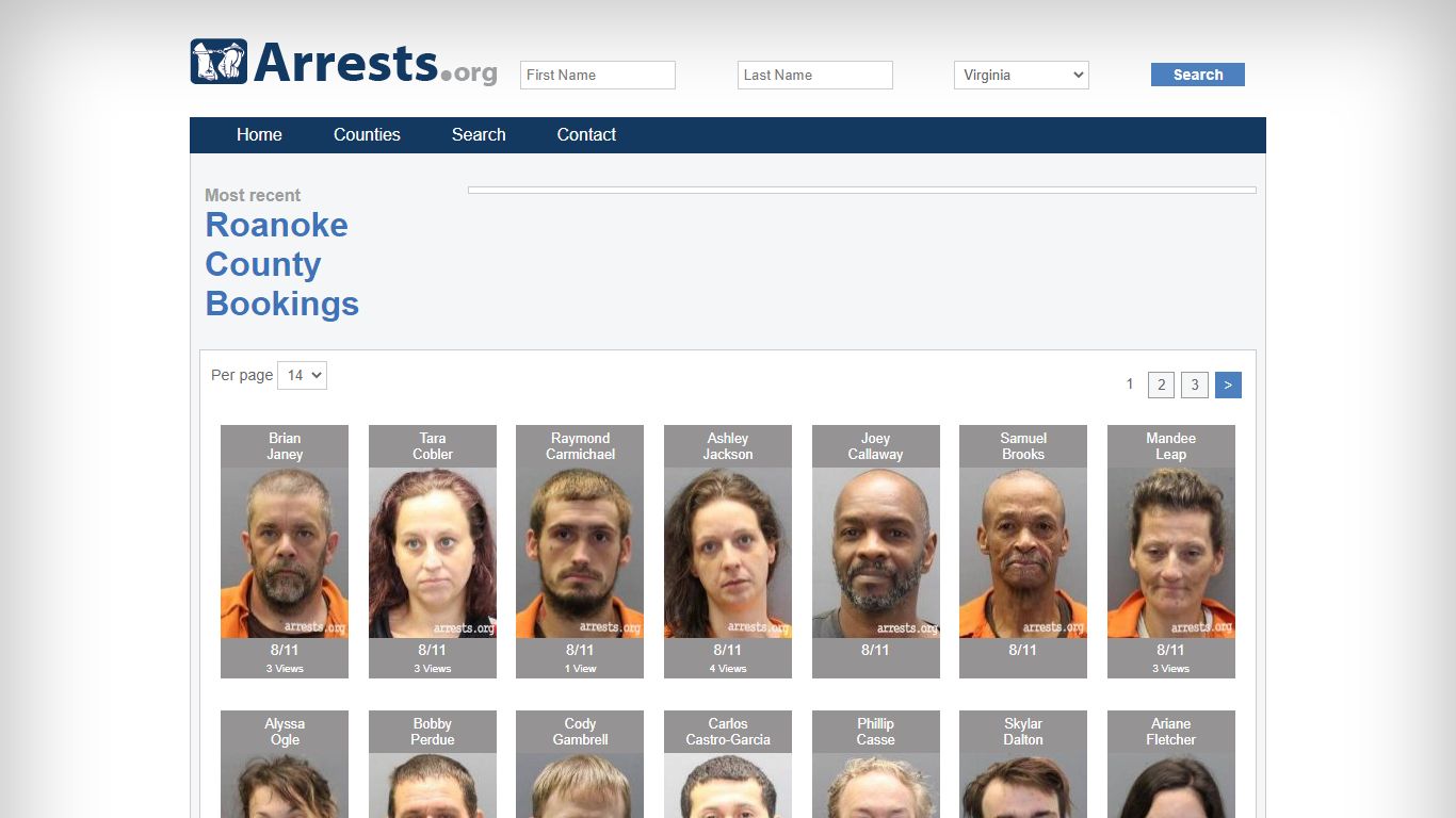 Roanoke County Arrests and Inmate Search